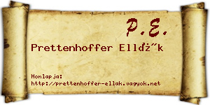 Prettenhoffer Ellák névjegykártya